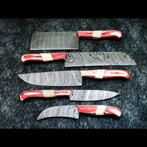 Handmade Damascus steel Chef Knives set